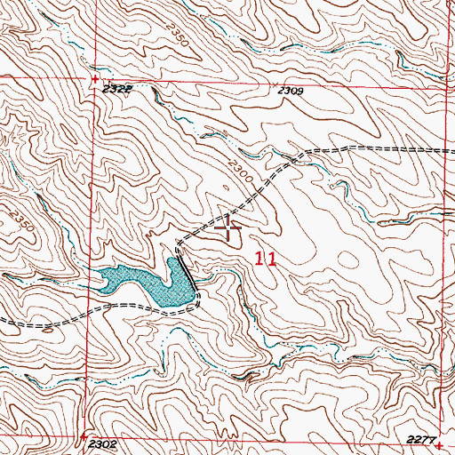 Topographic Map of England Number 3 Dam, SD