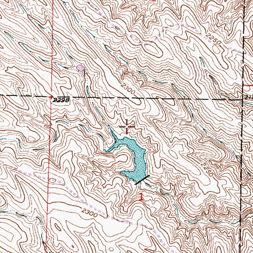 Topographic Map of England Number 5 Dam, SD