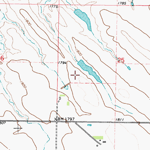 Topographic Map of Carl Hansen Dam, SD