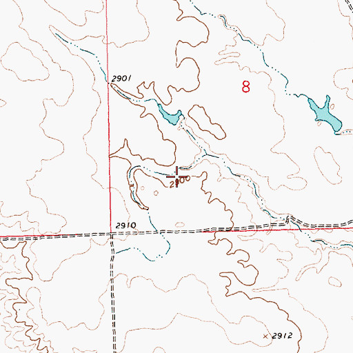 Topographic Map of Camp Raynolds (historical), SD