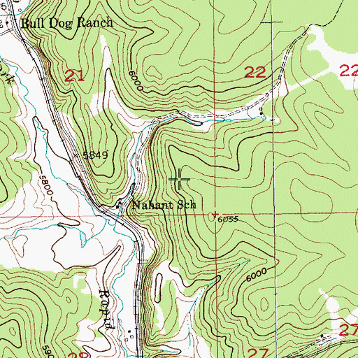 Topographic Map of Bulldog (historical), SD