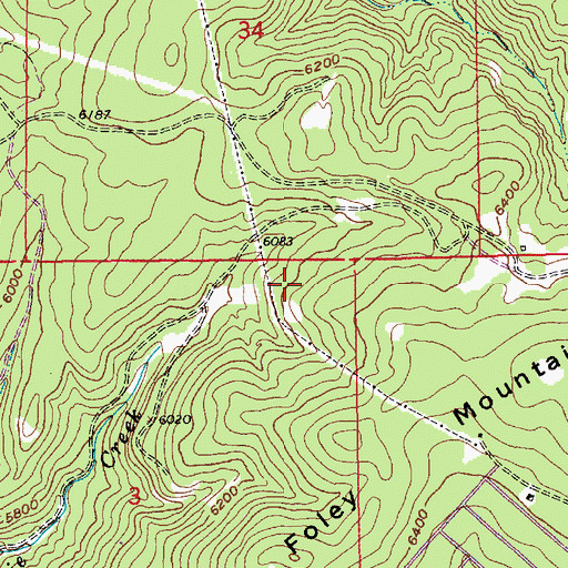 Topographic Map of Annie Creek (historical), SD
