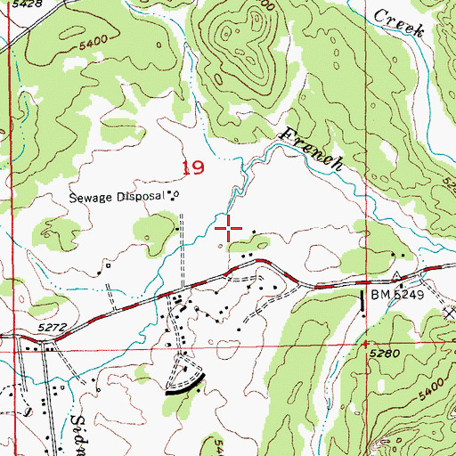 Topographic Map of Terry and Terry Number 1 Claims Mine, SD