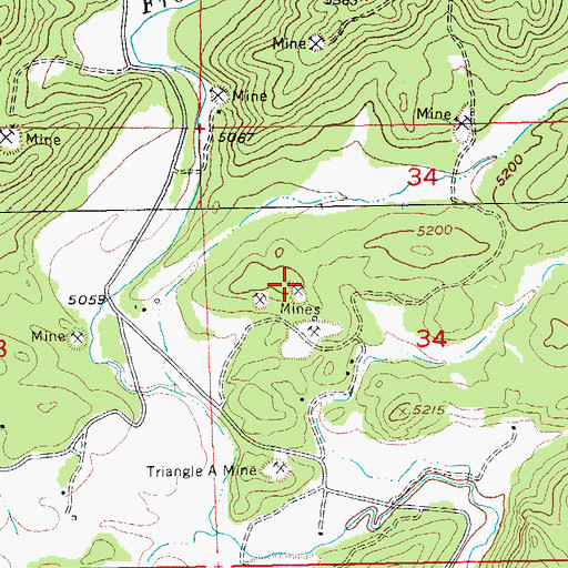 Topographic Map of Tinsley Mine, SD