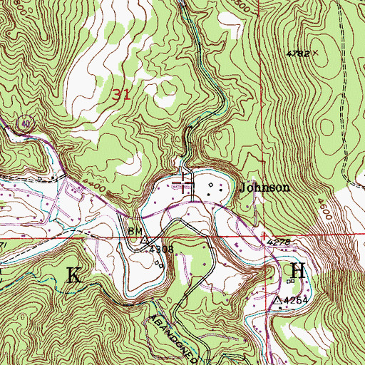 Topographic Map of Johnson Siding, SD