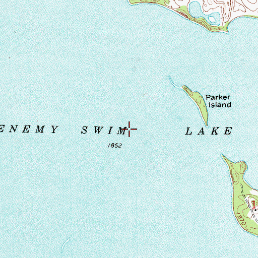 Topographic Map of Enemy Swim Lake, SD