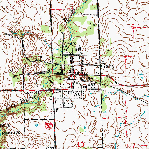 Topographic Map of Gary, SD