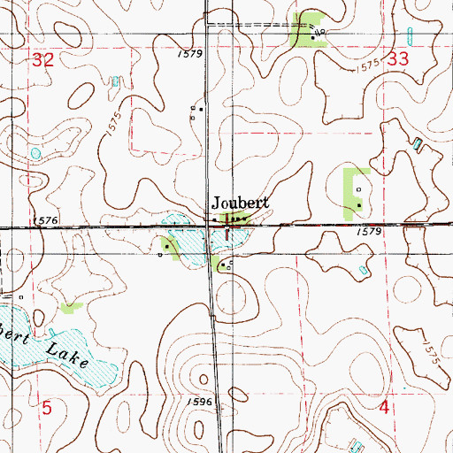 Topographic Map of Joubert, SD