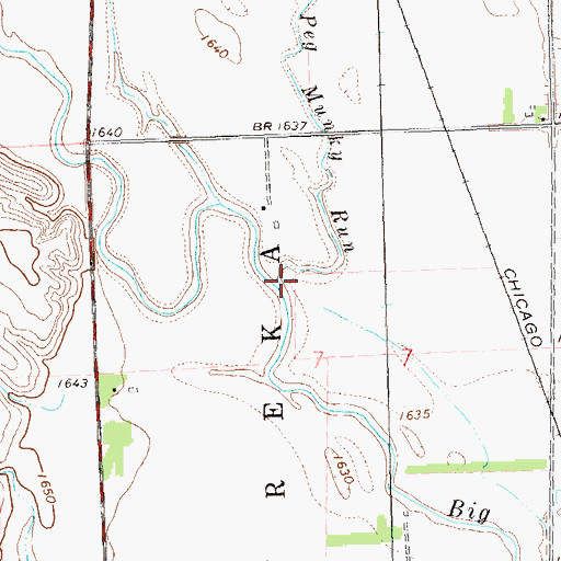 Topographic Map of Peg Munky Run, SD