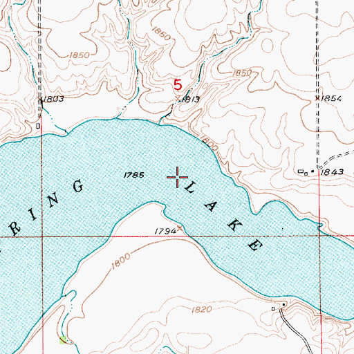 Topographic Map of Spring Lake, SD