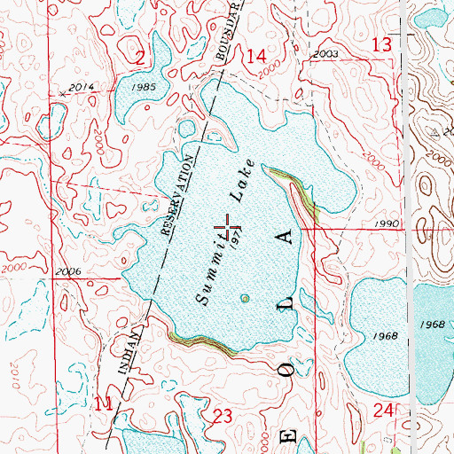 Topographic Map of Summit Lake, SD