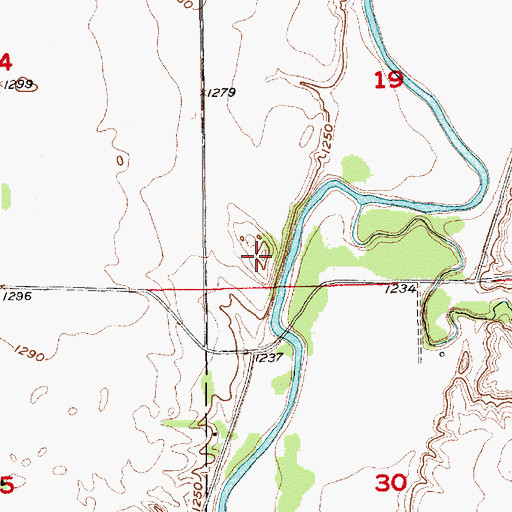 Topographic Map of Big Mound, SD
