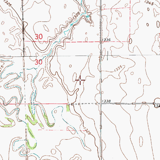 Topographic Map of Forestburg (historical), SD