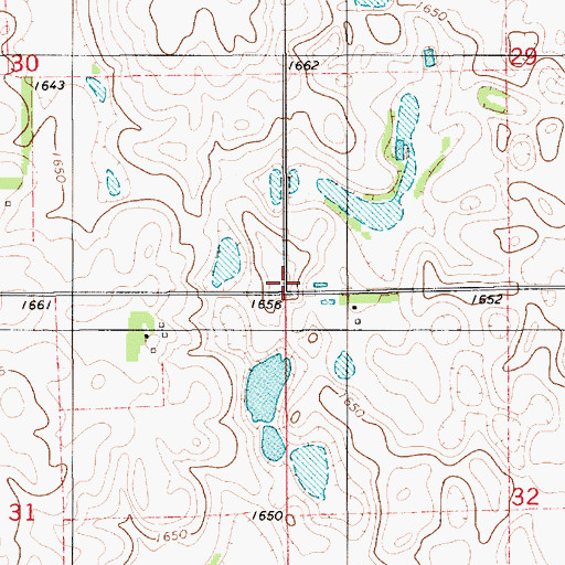 Topographic Map of Van Zee School (historical), SD