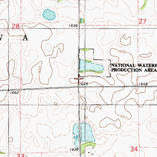 Topographic Map of Leddy School (historical), SD