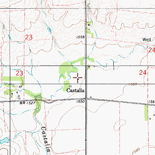 Topographic Map of Castalia, SD