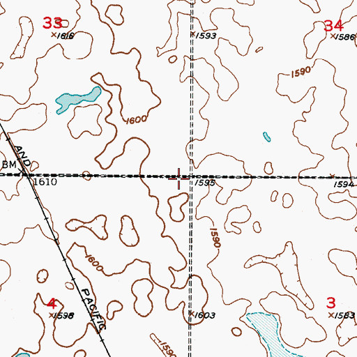 Topographic Map of Faulk County, SD