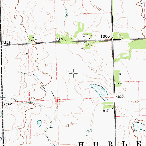 Topographic Map of Turner County, SD