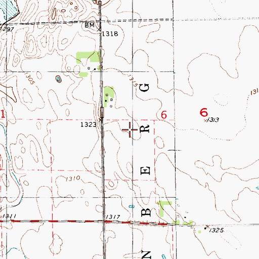 Topographic Map of Hutchinson County, SD