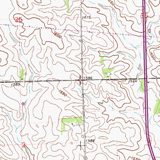 Topographic Map of Minnehaha County, SD