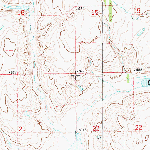 Topographic Map of Jerauld County, SD