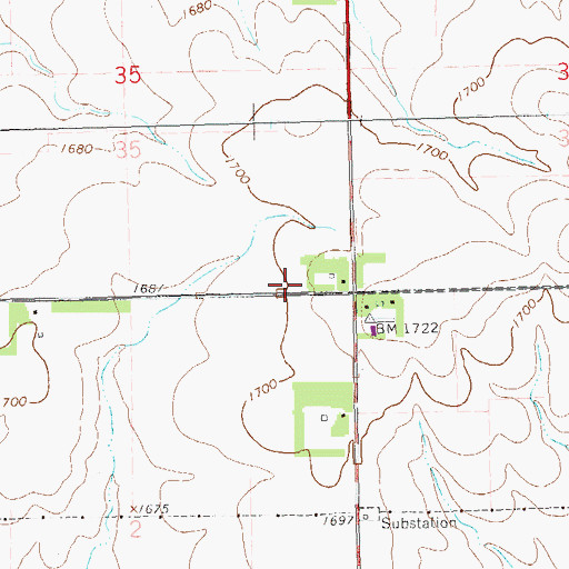 Topographic Map of Brookings County, SD