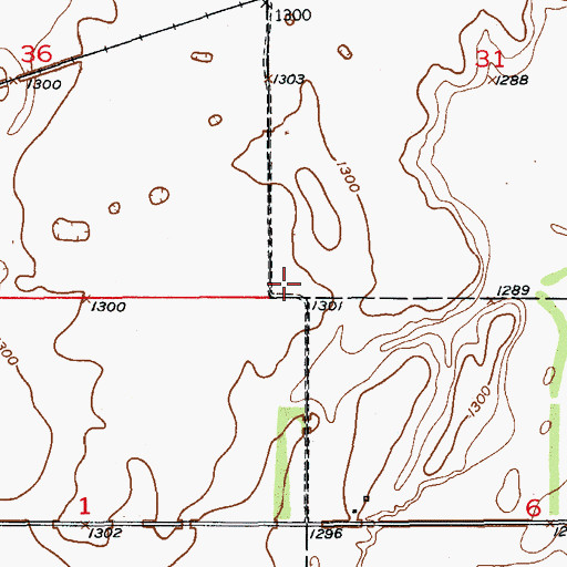 Topographic Map of Brown County, SD