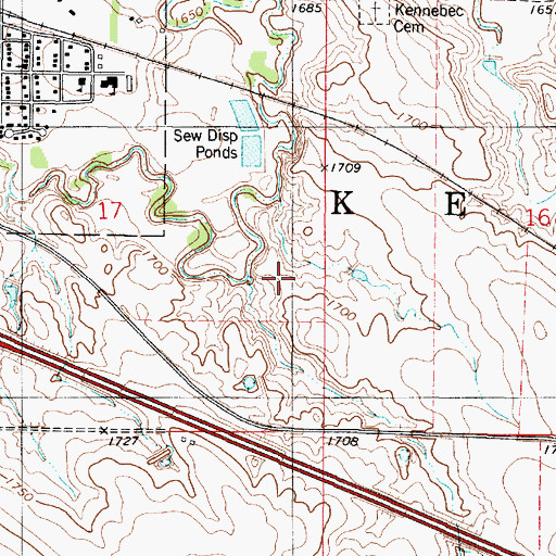 Topographic Map of Lyman County, SD