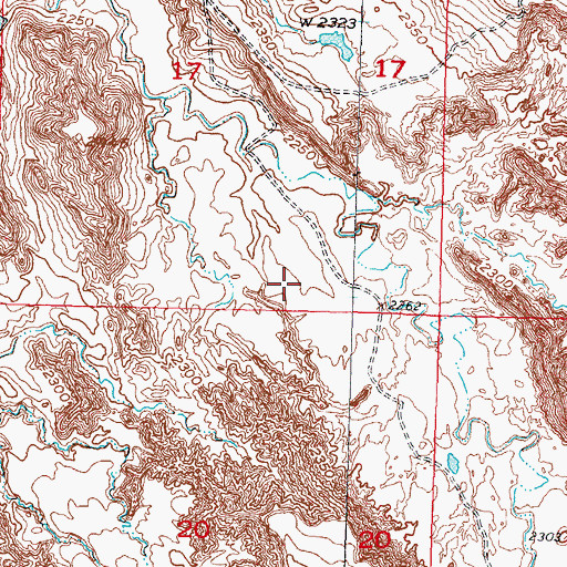 Topographic Map of Jackson County, SD