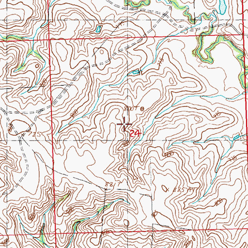 Topographic Map of Delano County (historical), SD