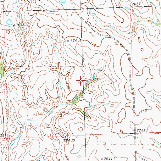 Topographic Map of Rinehart County (historical), SD