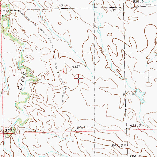 Topographic Map of Choteau County (historical), SD