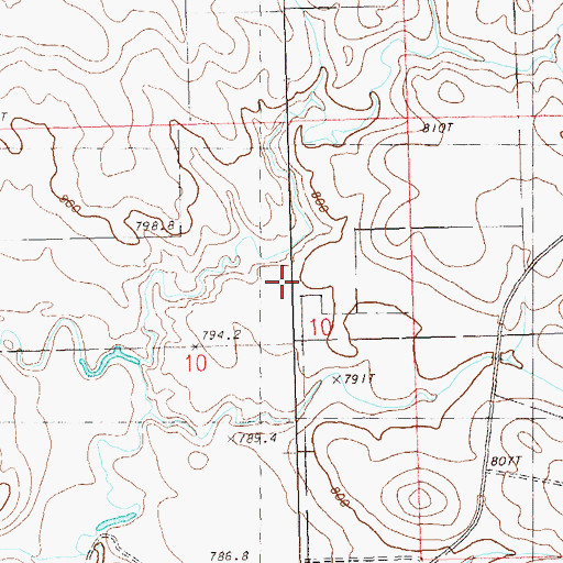 Topographic Map of Wagner County (historical), SD