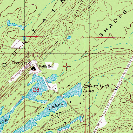 Topographic Map of Shades Valley, AL
