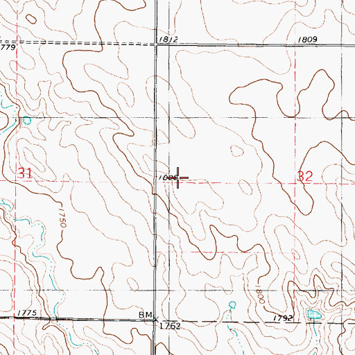 Topographic Map of Presho County (historical), SD