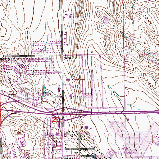 Topographic Map of Lakota Homes, SD