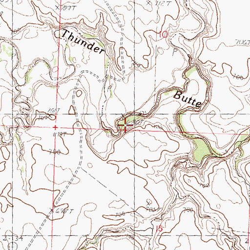 Topographic Map of Knocker Creek, SD