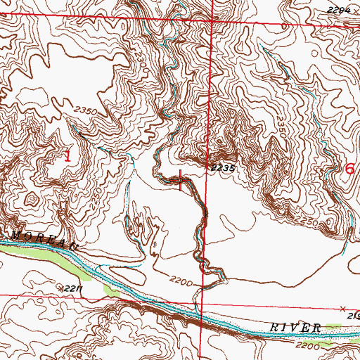 Topographic Map of Sand Draw, SD