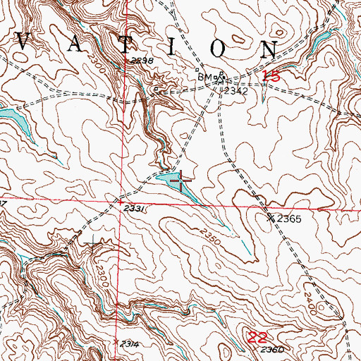 Topographic Map of Viet Number 1 Dam, SD