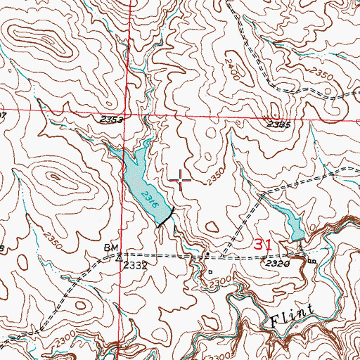 Topographic Map of V Miller Dam, SD