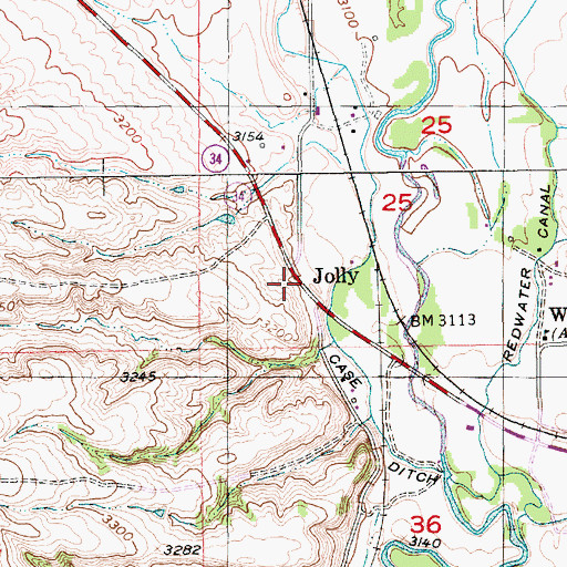 Topographic Map of Jolly, SD