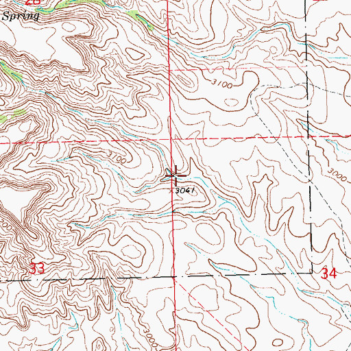Topographic Map of South Mary Well, SD