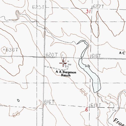 Topographic Map of A A Burgeson Ranch, SD