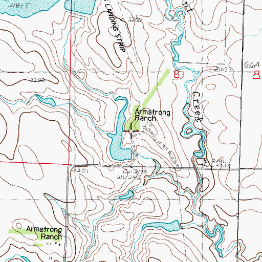 Topographic Map of Armstrong Ranch, SD