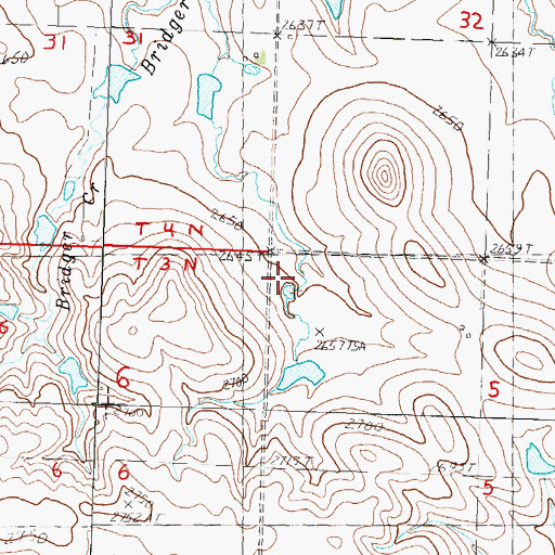 Topographic Map of Berke Ranch, SD
