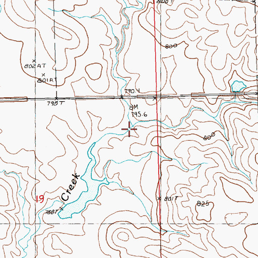 Topographic Map of Coal Mine Draw, SD