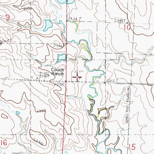 Topographic Map of Couch Ranch, SD