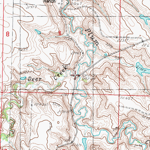 Topographic Map of Deer Creek, SD