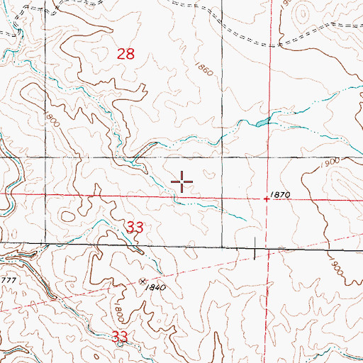 Topographic Map of Dog Eagle Ranch, SD