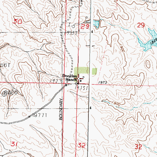 Topographic Map of Donelan Ranch, SD